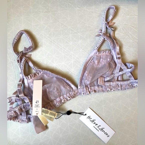 For Love and Lemons “Ditzy” shimmer bra - Picture 3 of 7